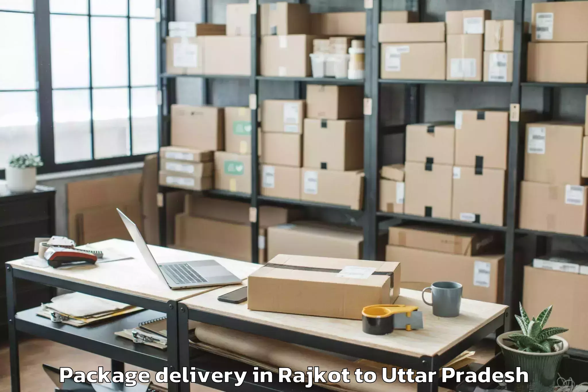 Hassle-Free Rajkot to Mauranwan Package Delivery